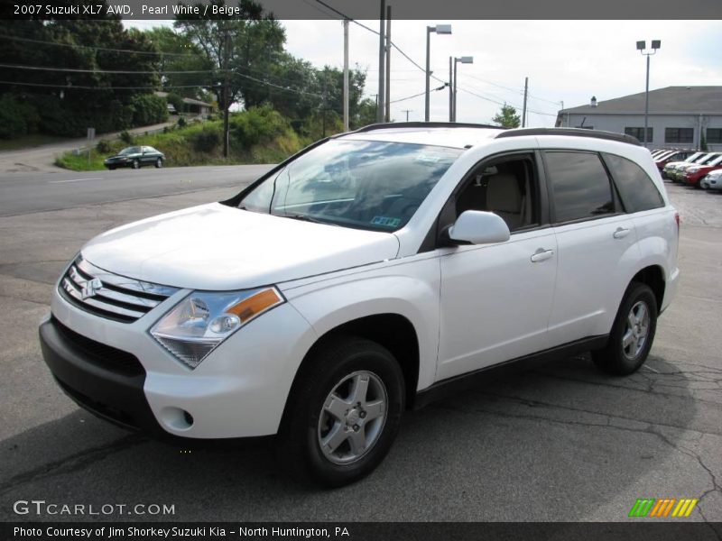 Pearl White / Beige 2007 Suzuki XL7 AWD