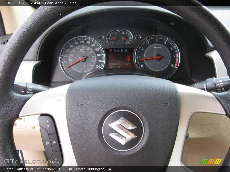 Pearl White / Beige 2007 Suzuki XL7 AWD