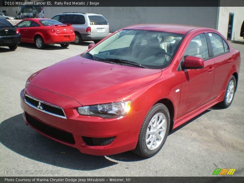 Rally Red Metallic / Beige 2010 Mitsubishi Lancer ES