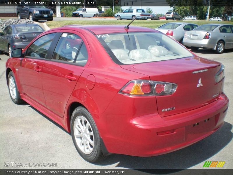 Rally Red Metallic / Beige 2010 Mitsubishi Lancer ES