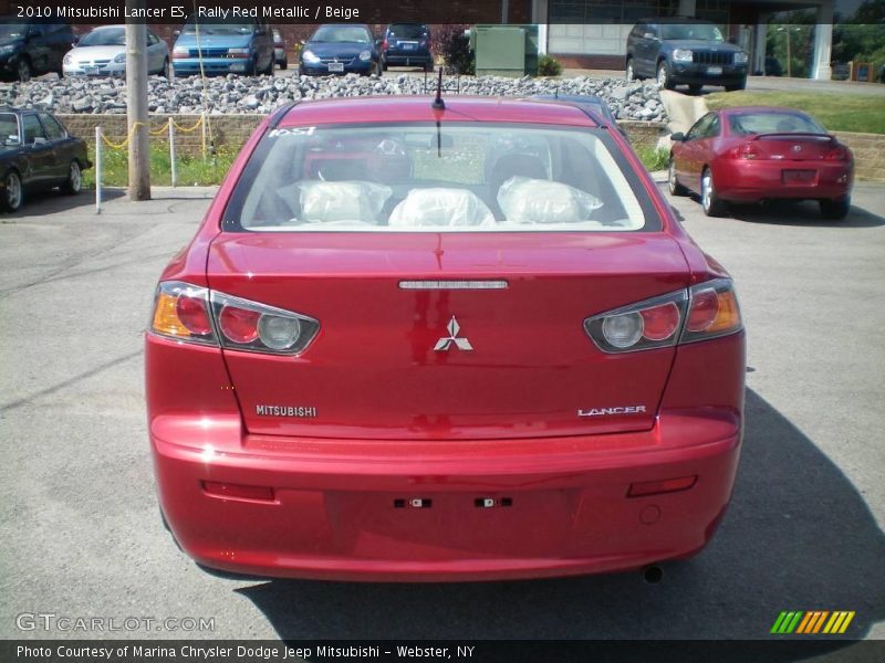 Rally Red Metallic / Beige 2010 Mitsubishi Lancer ES