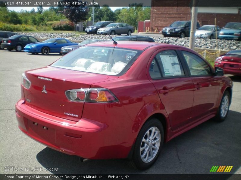 Rally Red Metallic / Beige 2010 Mitsubishi Lancer ES