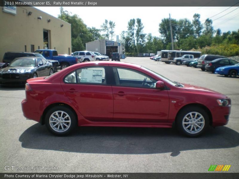 Rally Red Metallic / Beige 2010 Mitsubishi Lancer ES