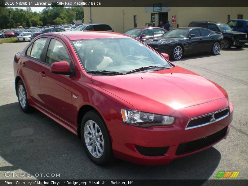 Rally Red Metallic / Beige 2010 Mitsubishi Lancer ES