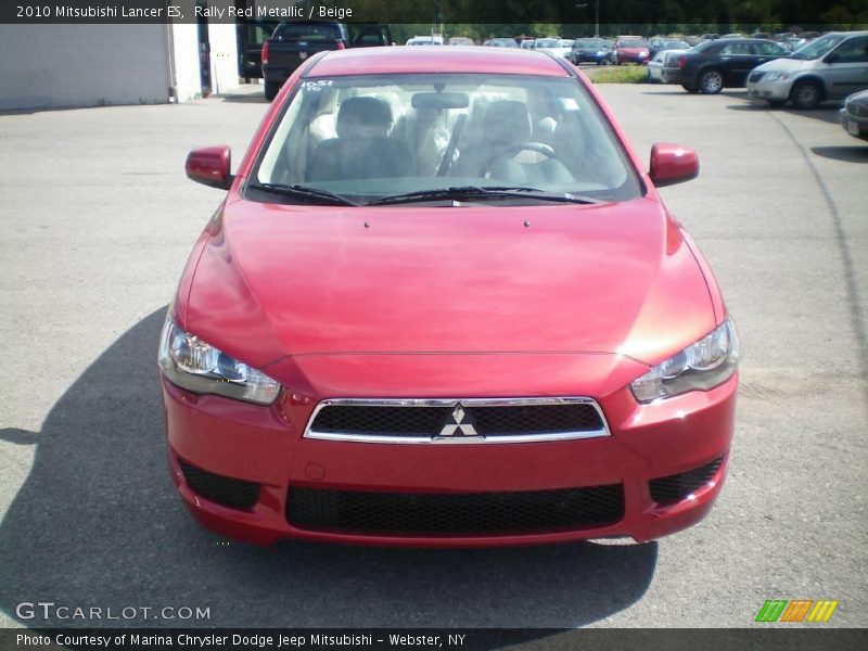 Rally Red Metallic / Beige 2010 Mitsubishi Lancer ES