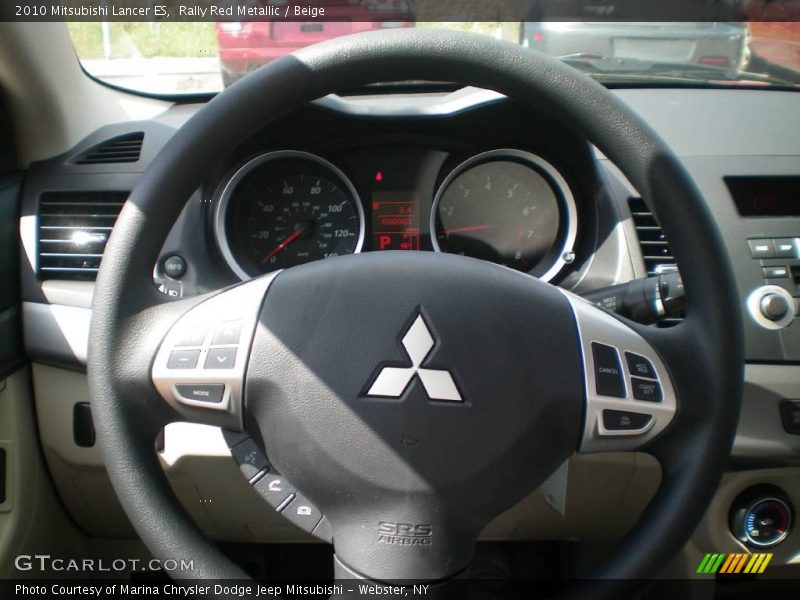 Rally Red Metallic / Beige 2010 Mitsubishi Lancer ES