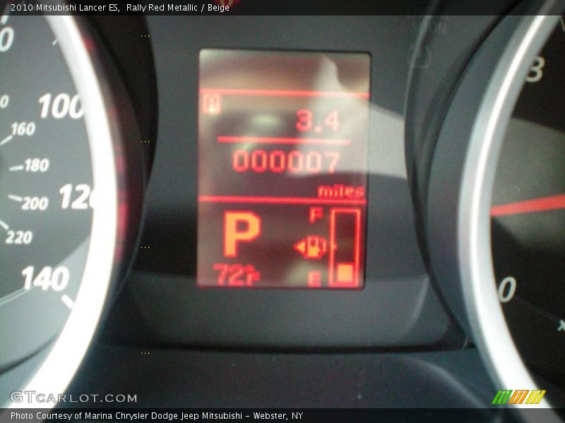 Rally Red Metallic / Beige 2010 Mitsubishi Lancer ES