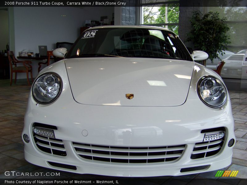 Carrara White / Black/Stone Grey 2008 Porsche 911 Turbo Coupe