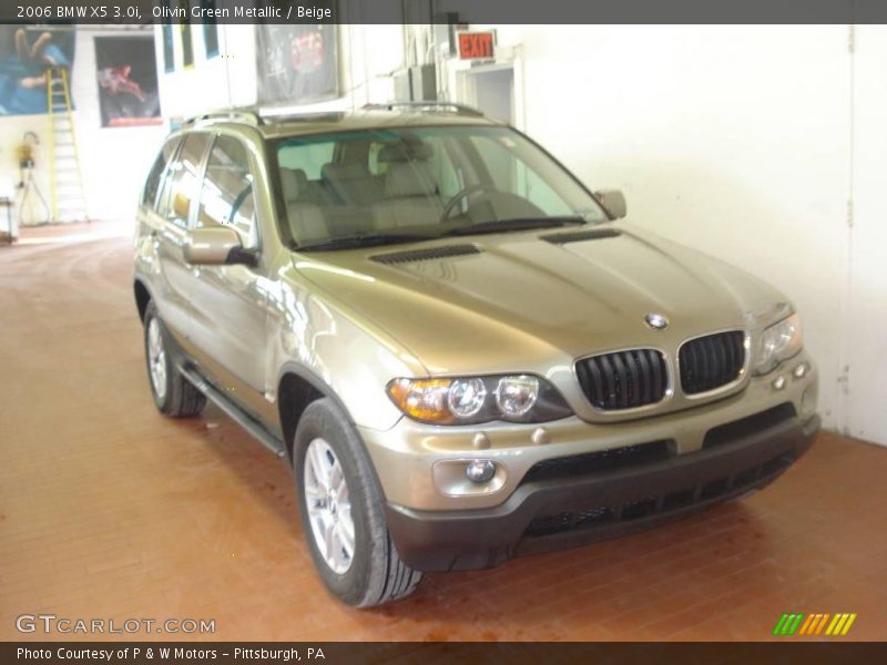 Olivin Green Metallic / Beige 2006 BMW X5 3.0i