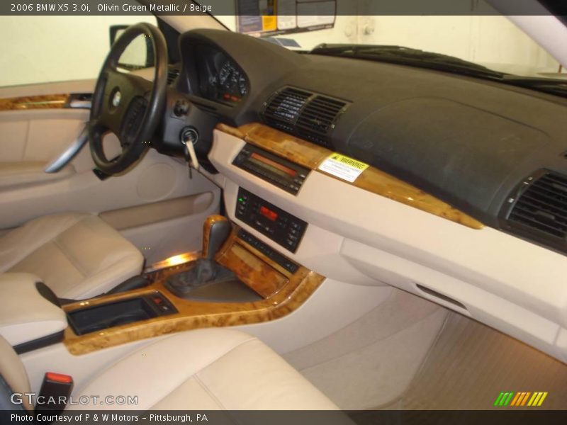 Olivin Green Metallic / Beige 2006 BMW X5 3.0i
