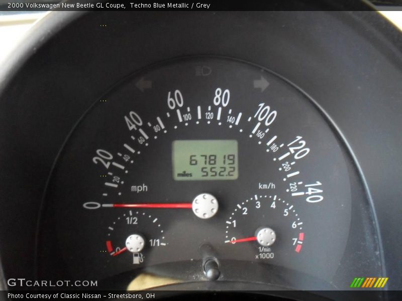 Techno Blue Metallic / Grey 2000 Volkswagen New Beetle GL Coupe