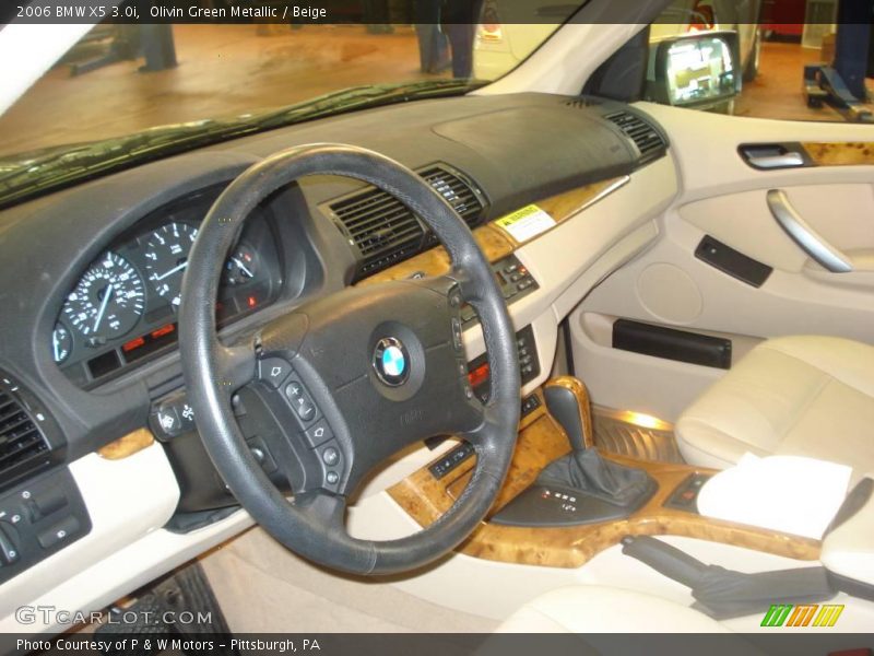 Olivin Green Metallic / Beige 2006 BMW X5 3.0i