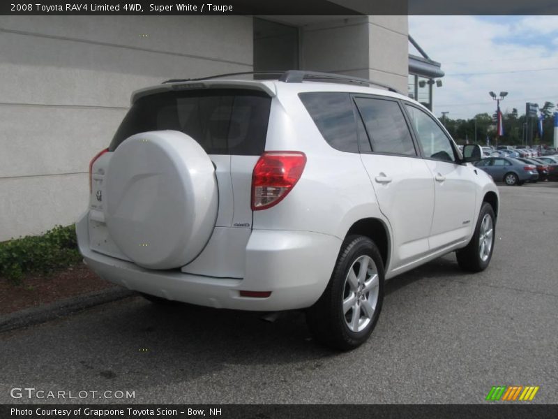 Super White / Taupe 2008 Toyota RAV4 Limited 4WD