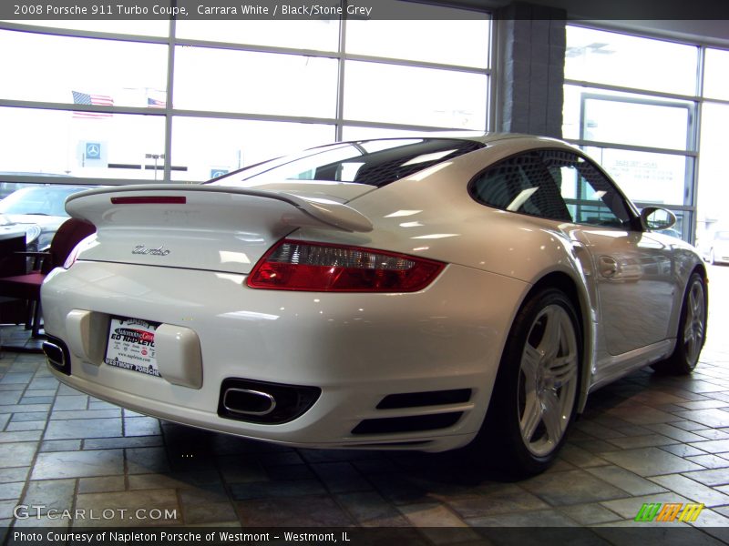 Carrara White / Black/Stone Grey 2008 Porsche 911 Turbo Coupe