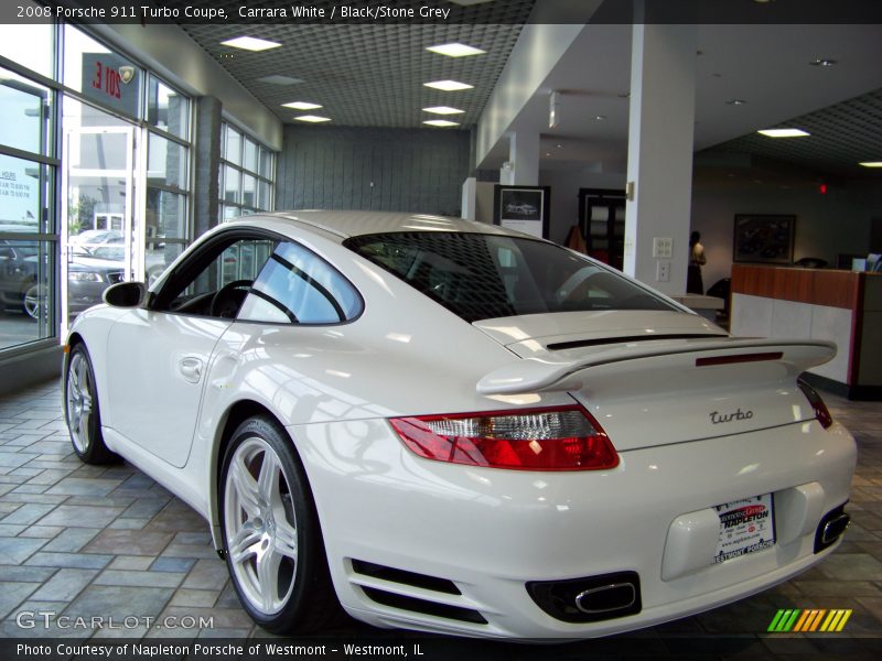 Carrara White / Black/Stone Grey 2008 Porsche 911 Turbo Coupe