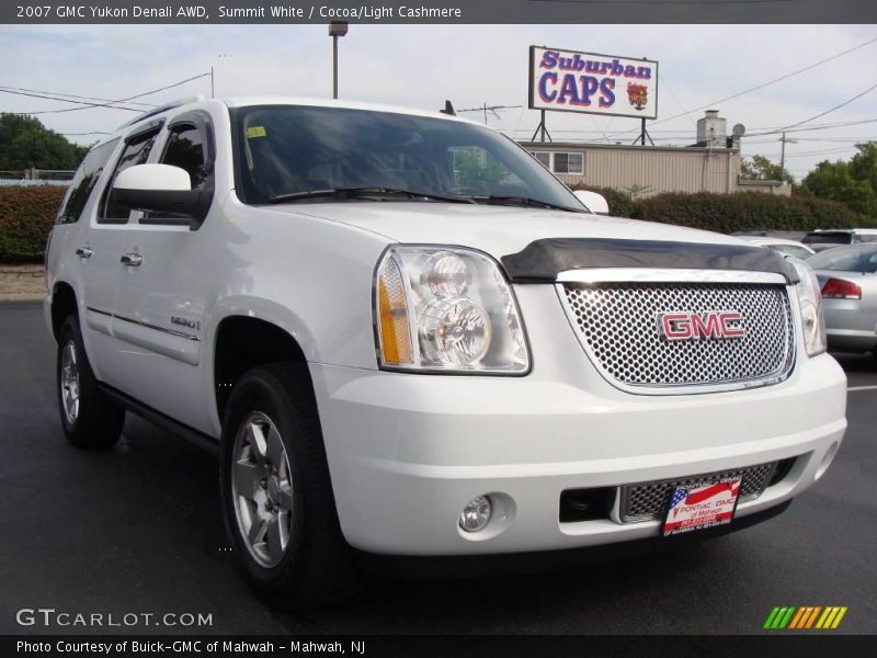Summit White / Cocoa/Light Cashmere 2007 GMC Yukon Denali AWD