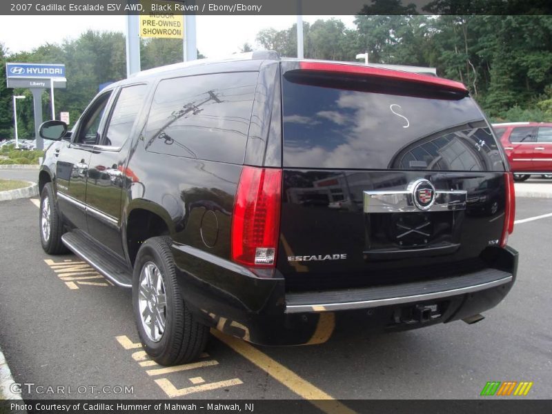 Black Raven / Ebony/Ebony 2007 Cadillac Escalade ESV AWD