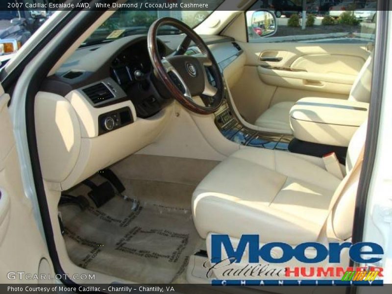 White Diamond / Cocoa/Light Cashmere 2007 Cadillac Escalade AWD