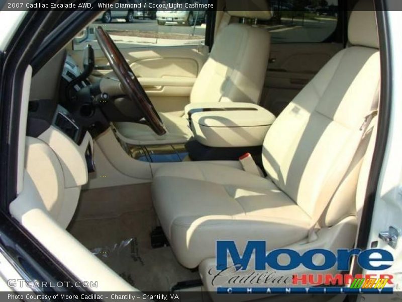 White Diamond / Cocoa/Light Cashmere 2007 Cadillac Escalade AWD