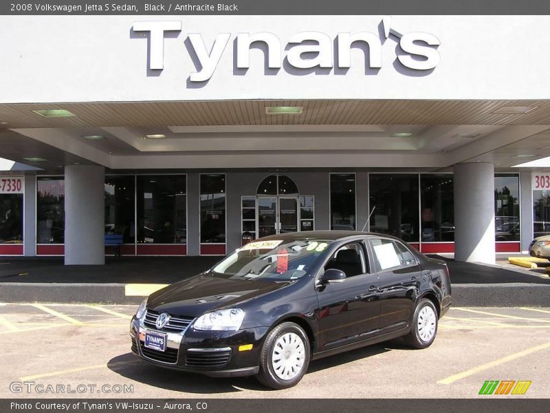 Black / Anthracite Black 2008 Volkswagen Jetta S Sedan
