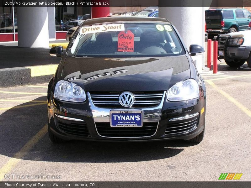 Black / Anthracite Black 2008 Volkswagen Jetta S Sedan