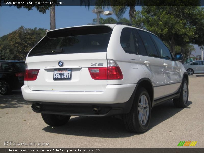 Alpine White / Beige 2006 BMW X5 3.0i
