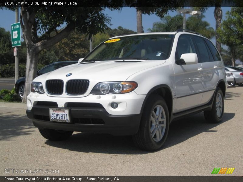 Alpine White / Beige 2006 BMW X5 3.0i