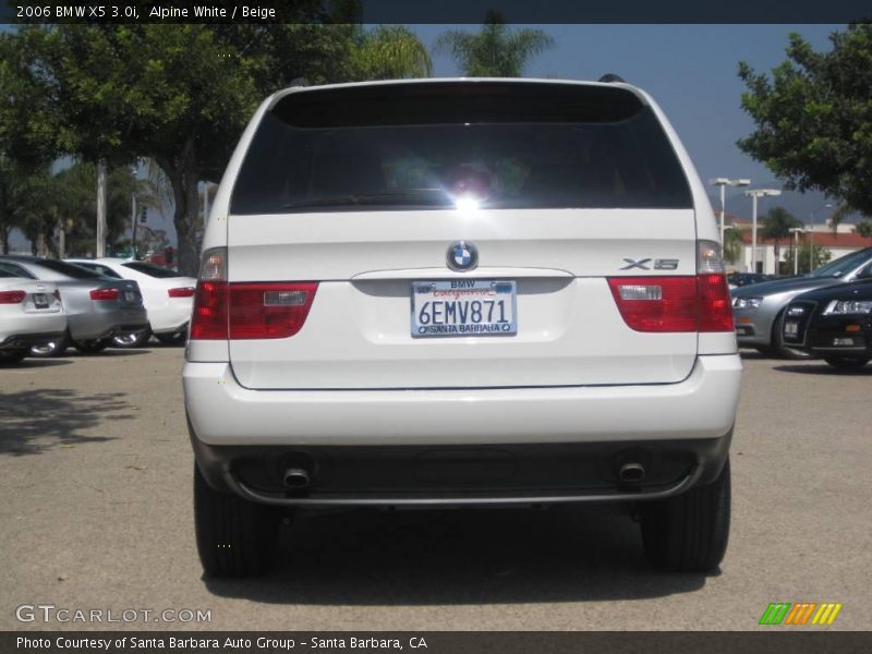 Alpine White / Beige 2006 BMW X5 3.0i