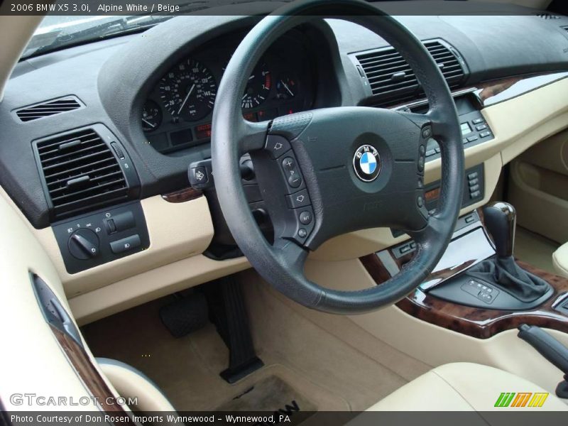 Alpine White / Beige 2006 BMW X5 3.0i