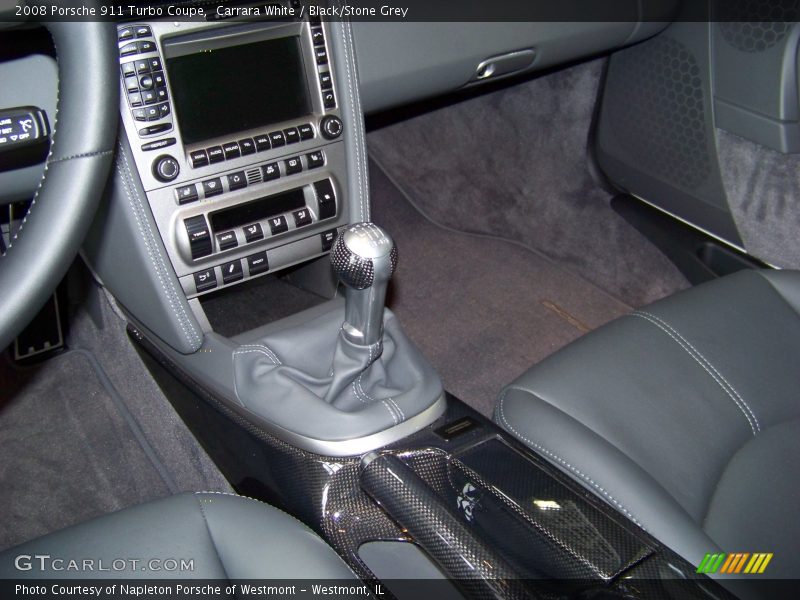 Carrara White / Black/Stone Grey 2008 Porsche 911 Turbo Coupe