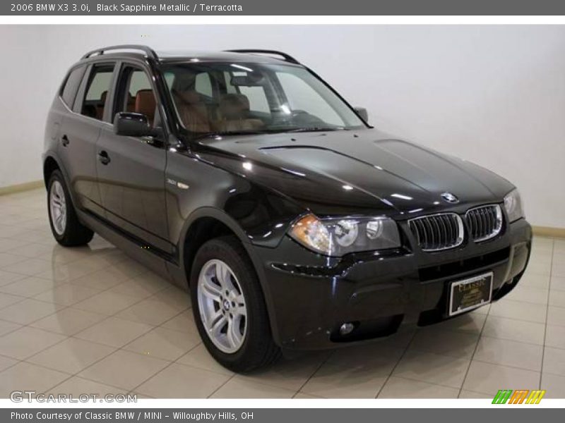 Black Sapphire Metallic / Terracotta 2006 BMW X3 3.0i
