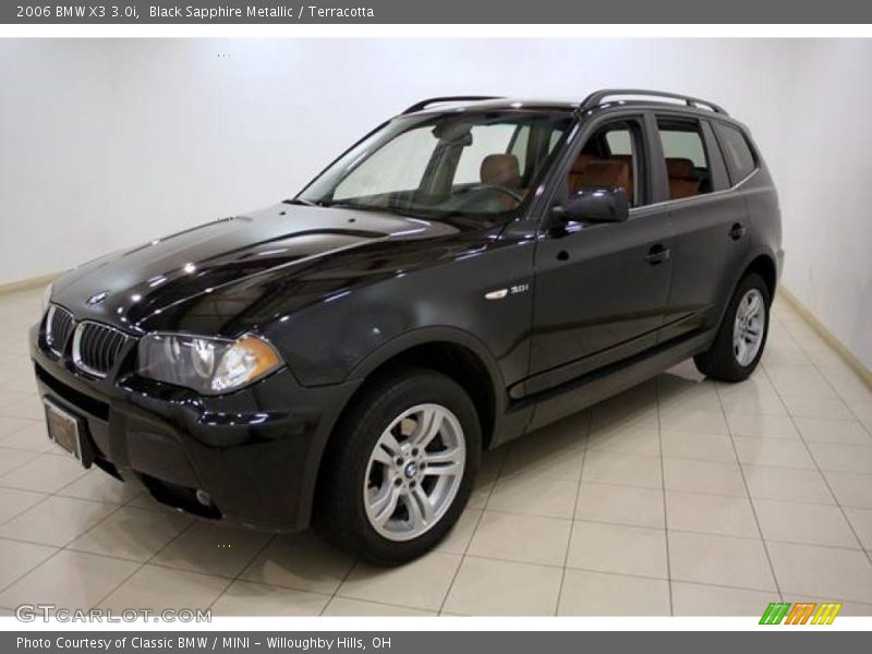 Black Sapphire Metallic / Terracotta 2006 BMW X3 3.0i