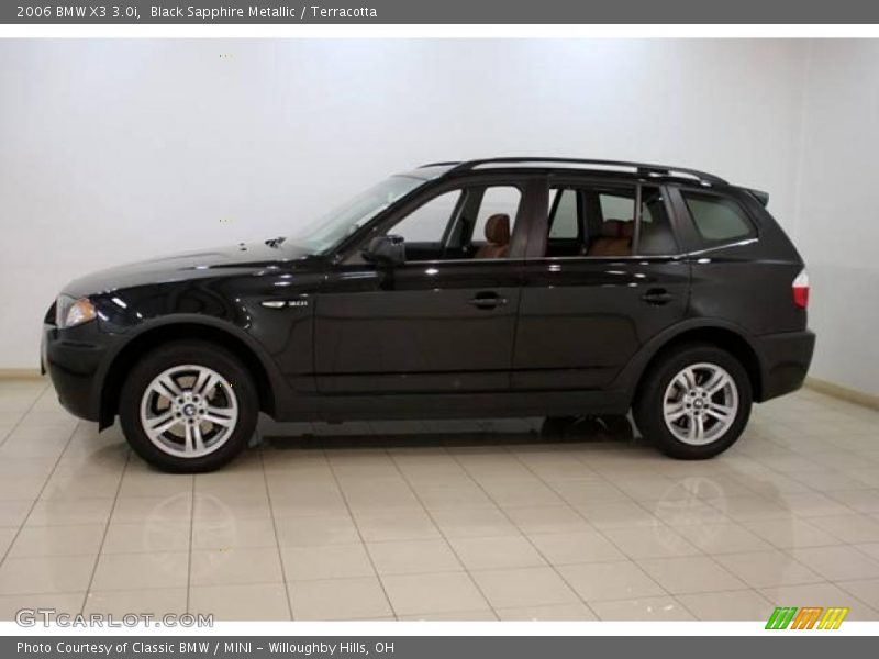 Black Sapphire Metallic / Terracotta 2006 BMW X3 3.0i