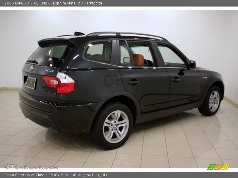 Black Sapphire Metallic / Terracotta 2006 BMW X3 3.0i