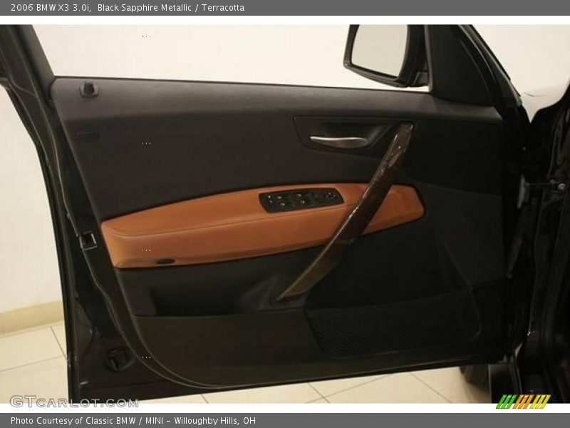 Black Sapphire Metallic / Terracotta 2006 BMW X3 3.0i
