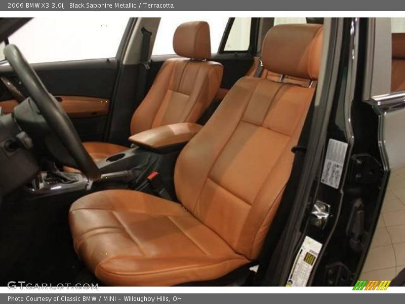 Black Sapphire Metallic / Terracotta 2006 BMW X3 3.0i