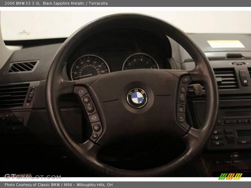 Black Sapphire Metallic / Terracotta 2006 BMW X3 3.0i