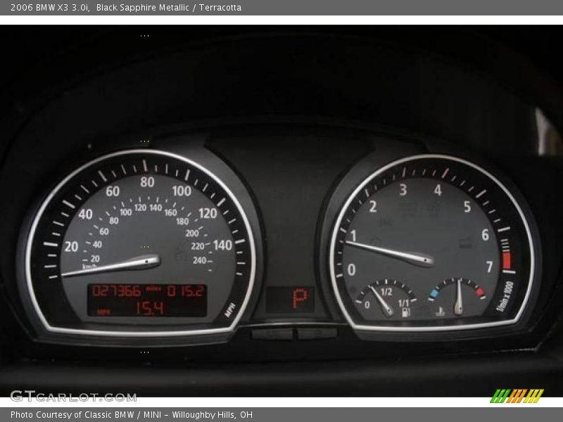 Black Sapphire Metallic / Terracotta 2006 BMW X3 3.0i