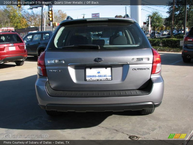 Quartz Silver Metallic / Off Black 2008 Subaru Outback 2.5i Wagon