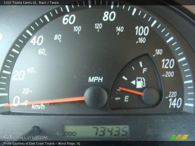Black / Taupe 2002 Toyota Camry LE