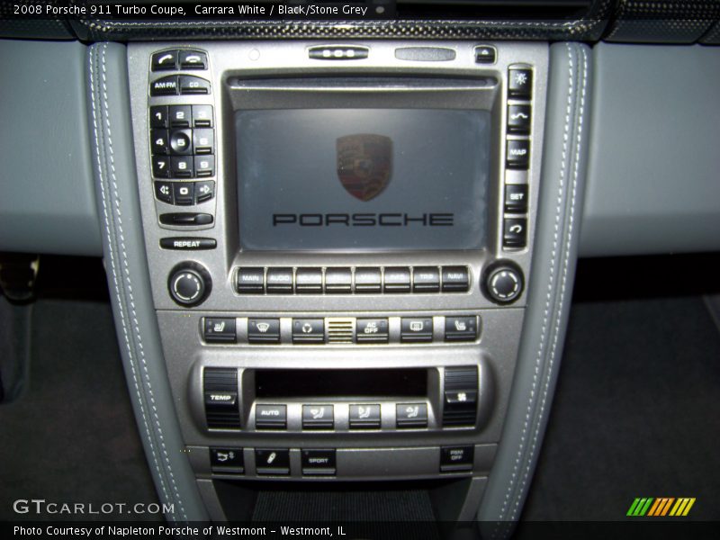 Carrara White / Black/Stone Grey 2008 Porsche 911 Turbo Coupe