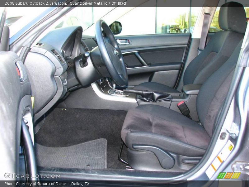 Quartz Silver Metallic / Off Black 2008 Subaru Outback 2.5i Wagon