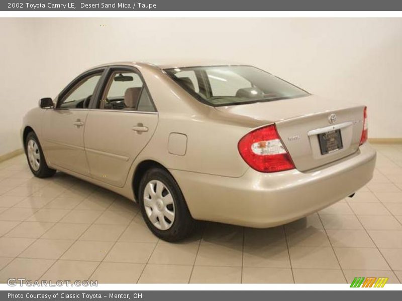 Desert Sand Mica / Taupe 2002 Toyota Camry LE