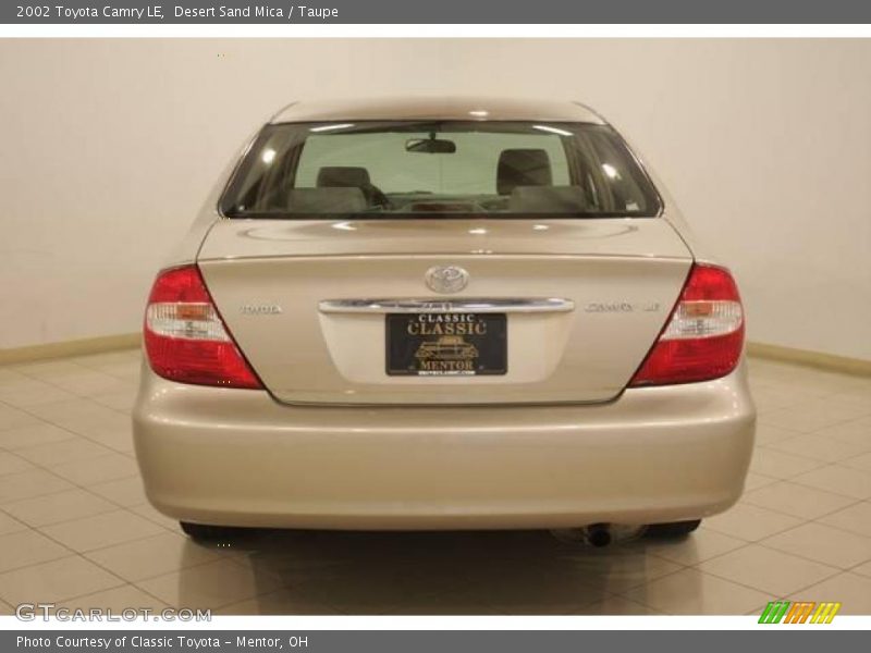 Desert Sand Mica / Taupe 2002 Toyota Camry LE