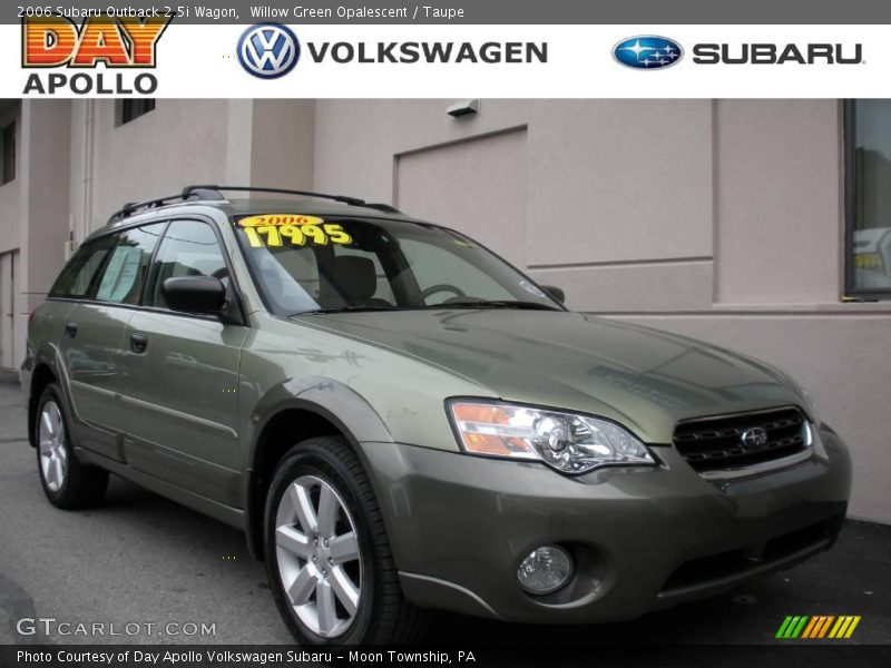 Willow Green Opalescent / Taupe 2006 Subaru Outback 2.5i Wagon