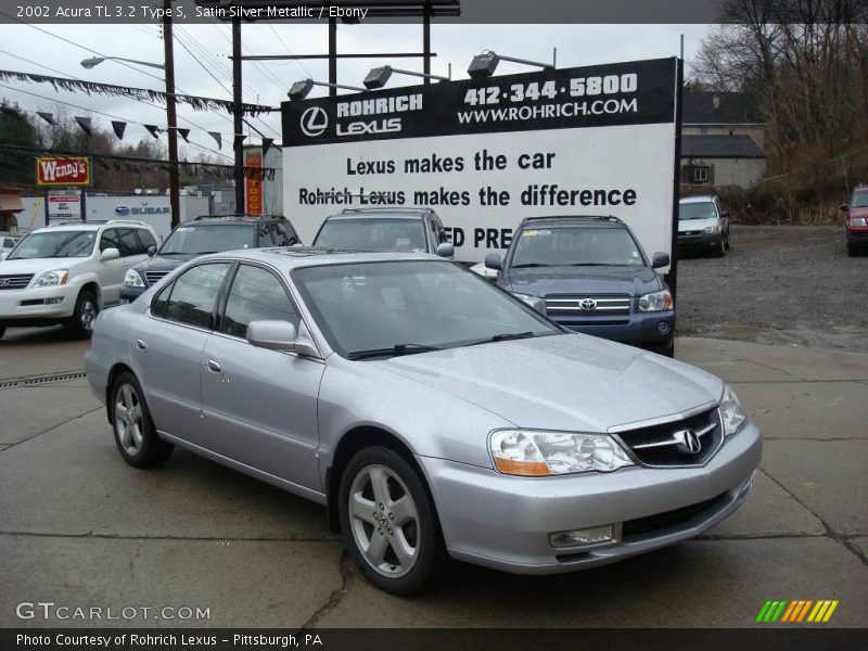 Satin Silver Metallic / Ebony 2002 Acura TL 3.2 Type S
