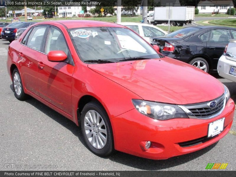 Lightning Red / Ivory 2008 Subaru Impreza 2.5i Sedan