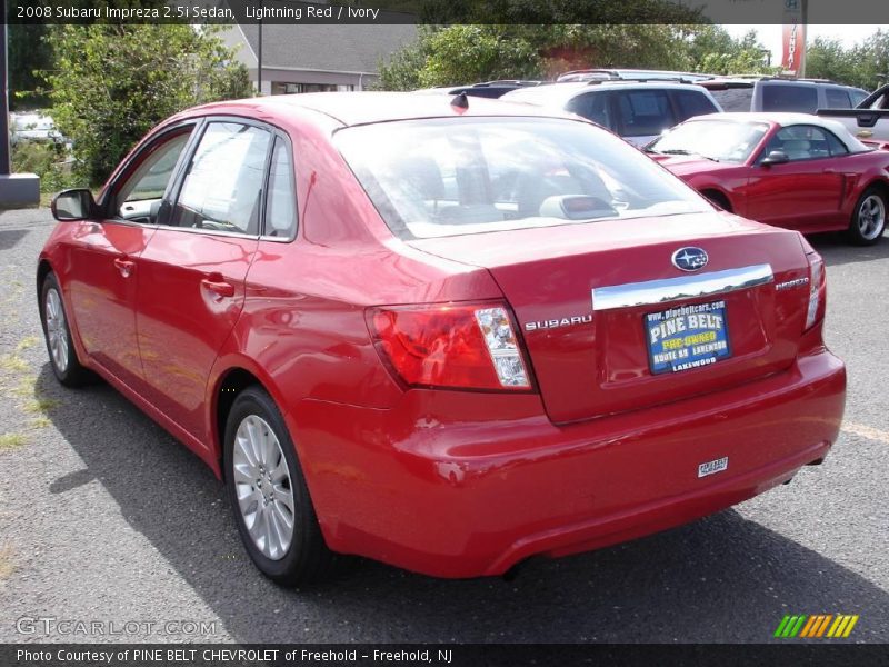 Lightning Red / Ivory 2008 Subaru Impreza 2.5i Sedan