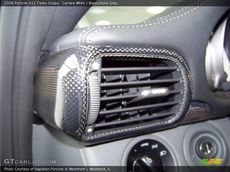 Carrara White / Black/Stone Grey 2008 Porsche 911 Turbo Coupe