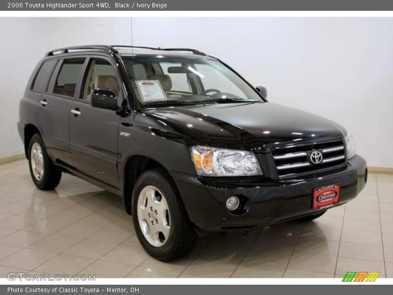 Black / Ivory Beige 2006 Toyota Highlander Sport 4WD